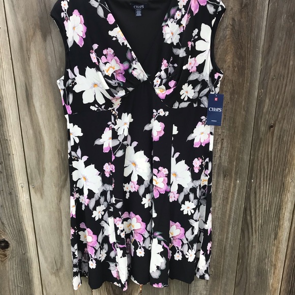 SOLD Chaps Floral Dress - Picture 6 of 7